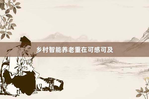 乡村智能养老重在可感可及