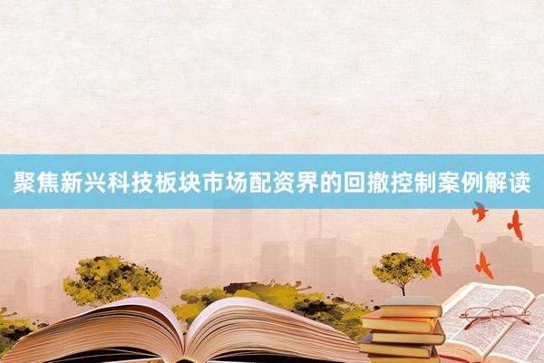 聚焦新兴科技板块市场配资界的回撤控制案例解读