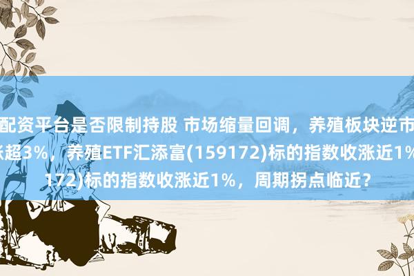 配资平台是否限制持股 市场缩量回调，养殖板块逆市领涨！牧原股份涨超3%，养殖ETF汇添富(159172)标的指数收涨近1%，周期拐点临近？