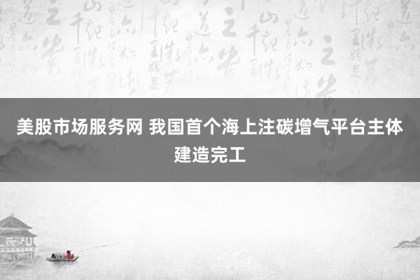 美股市场服务网 我国首个海上注碳增气平台主体建造完工