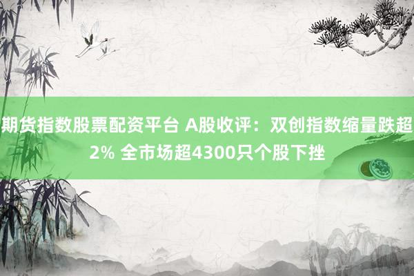 期货指数股票配资平台 A股收评：双创指数缩量跌超2% 全市场超4300只个股下挫